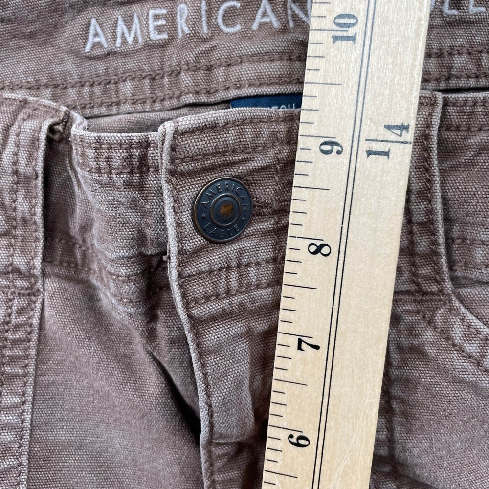 American Eagle Pants Womens 0 Brown Stovepipe Stretch High Rise Patch Pockets - Picture 8 of 10